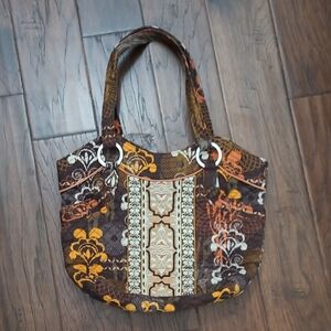 Marie Osmond Quilted Patterned Bohemian Shoulder Bag
